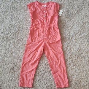 Old Navy girls coral pink jumpsuit
